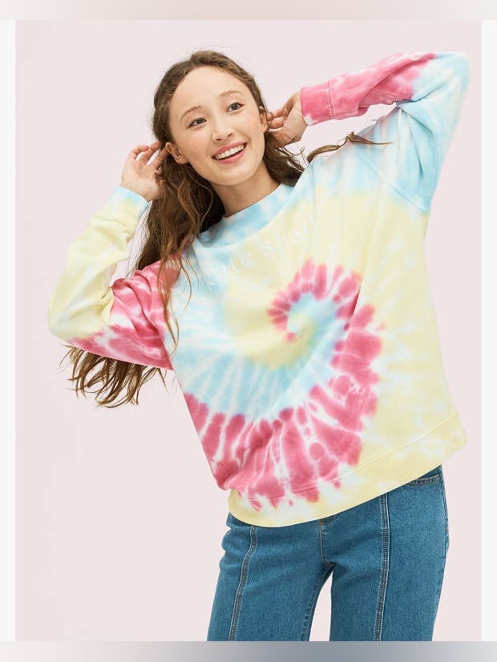 Kate Spade Logo Tie Dye Crewneck Sweatshirt